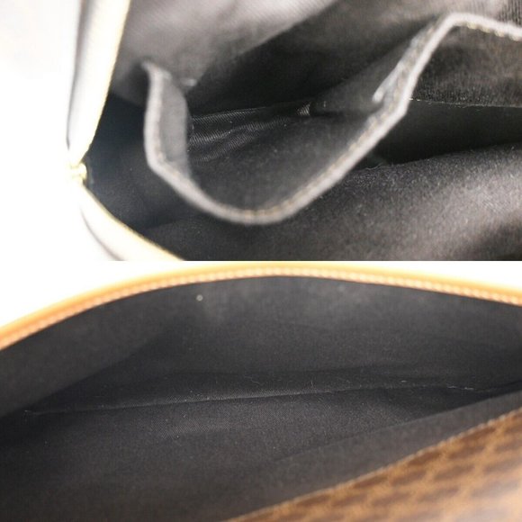 Auth CELINE Macadam Pattern Hand Bag PVC Leather Brown Gold Made In Italy - Picture 16 of 16